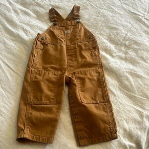 Carhartt bib overalls - canvas. 18 months.